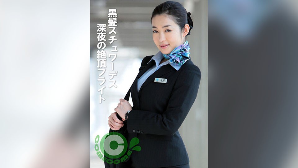 PYU-377 Black-Haired Stewardess Late Night Climax Flight